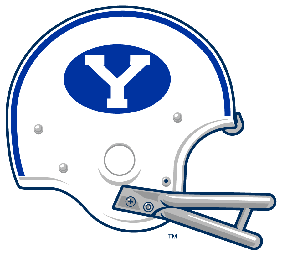 Brigham Young Cougars 1969-1977 Helmet Logo iron on transfers for T-shirts